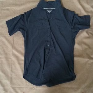 Exofficio black button up shirt